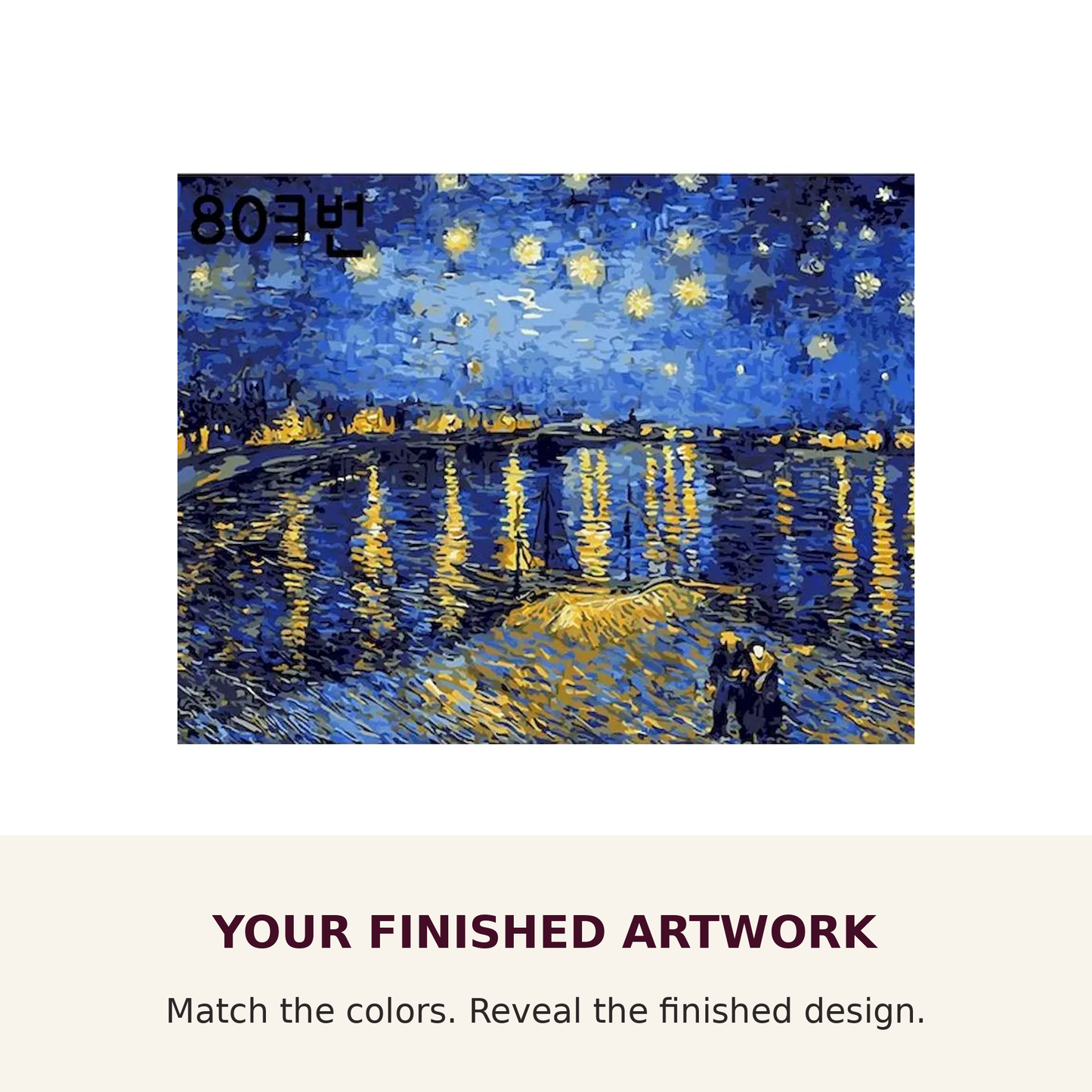 Black Midnight Canal Paint-by-Numbers Kit