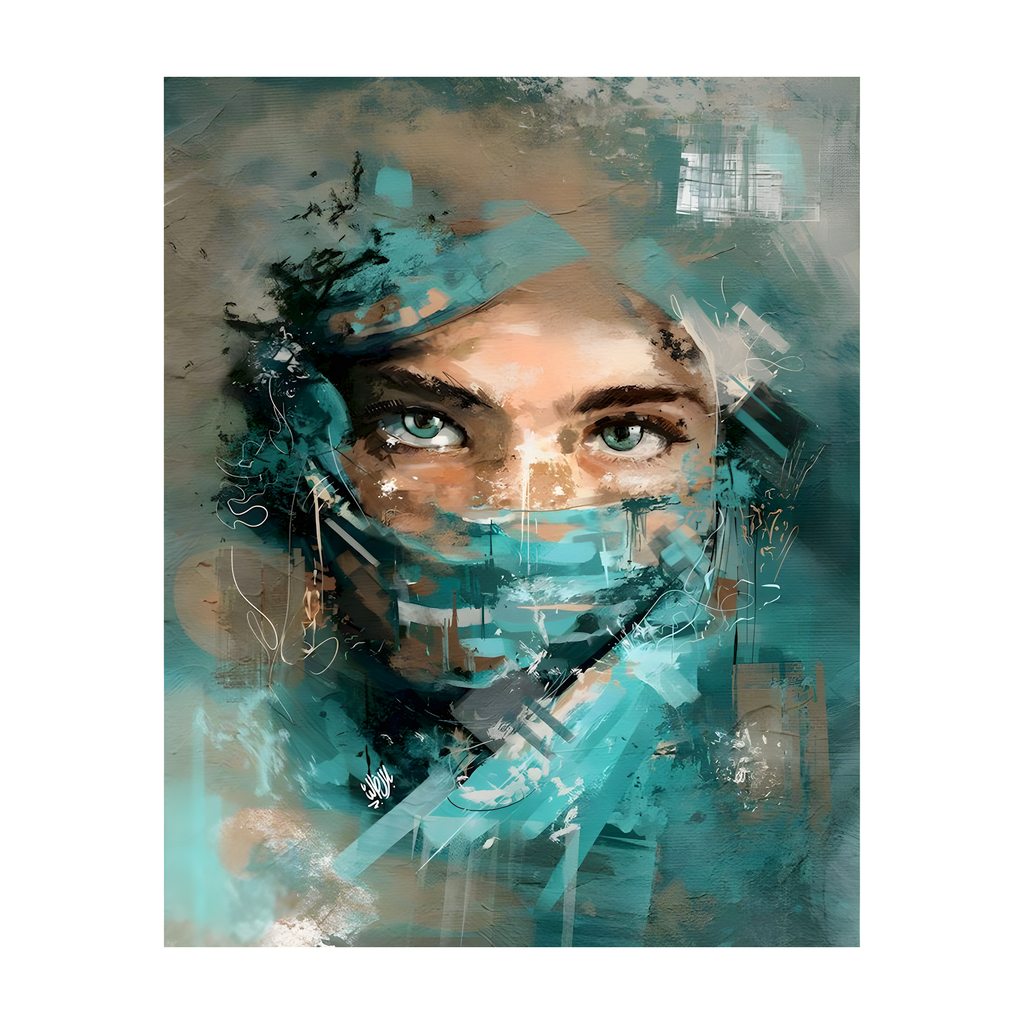 Veiled Blue Eyes Paint-by-Numbers Kit — gallery role 1: 01-professional-cover