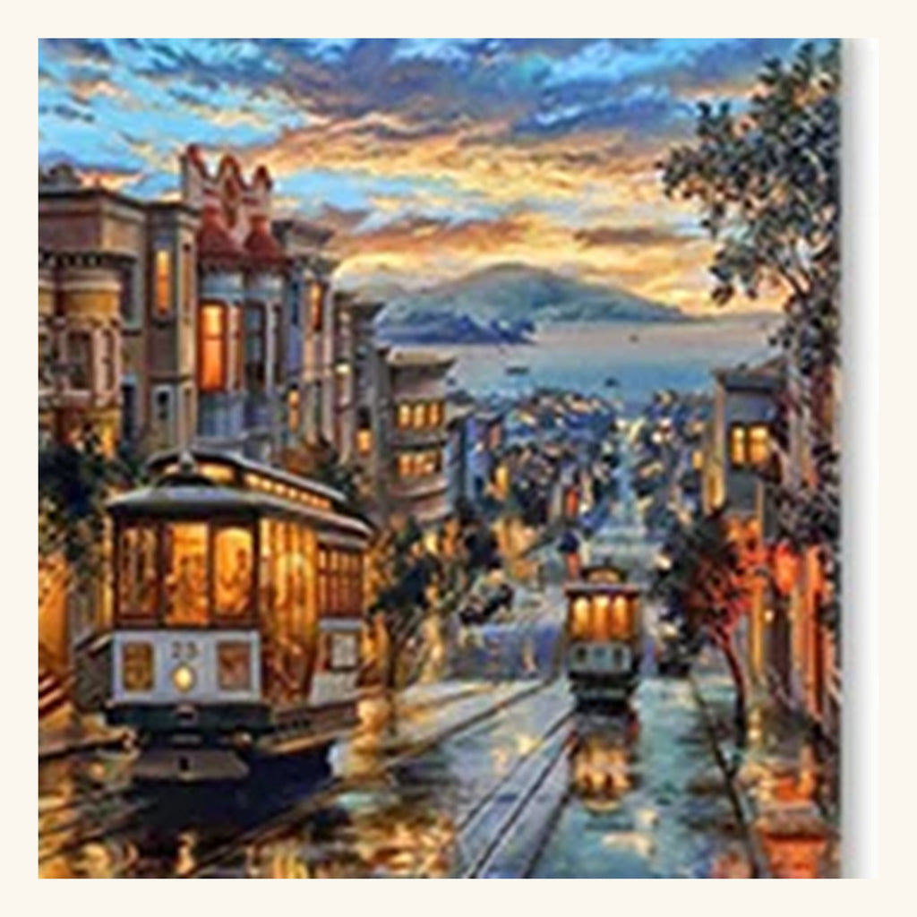 Cityscape Paint-by-Numbers Kit – Design 11