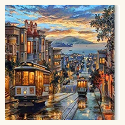 Cityscape Paint-by-Numbers Kit – Design 11