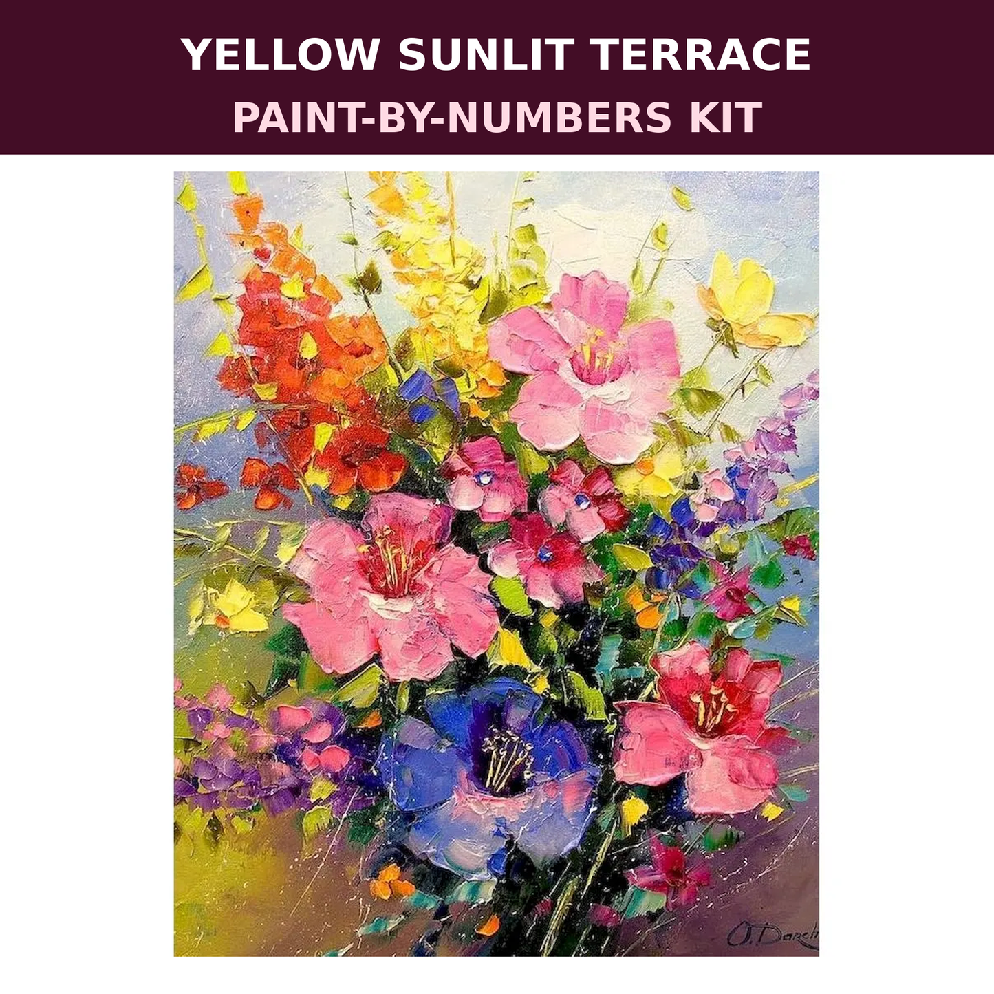 Yellow Sunlit Terrace Paint-by-Numbers Kit