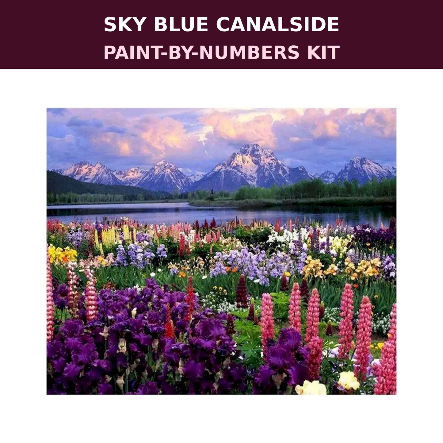 Sky Blue Canalside Paint-by-Numbers Kit