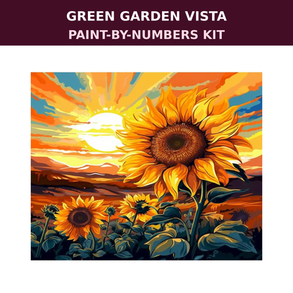 Green Garden Vista Paint-by-Numbers Kit