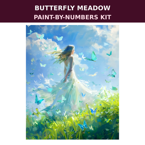 Butterfly Meadow Paint-by-Numbers Kit — gallery role 2: 02-ready-to-paint-hero
