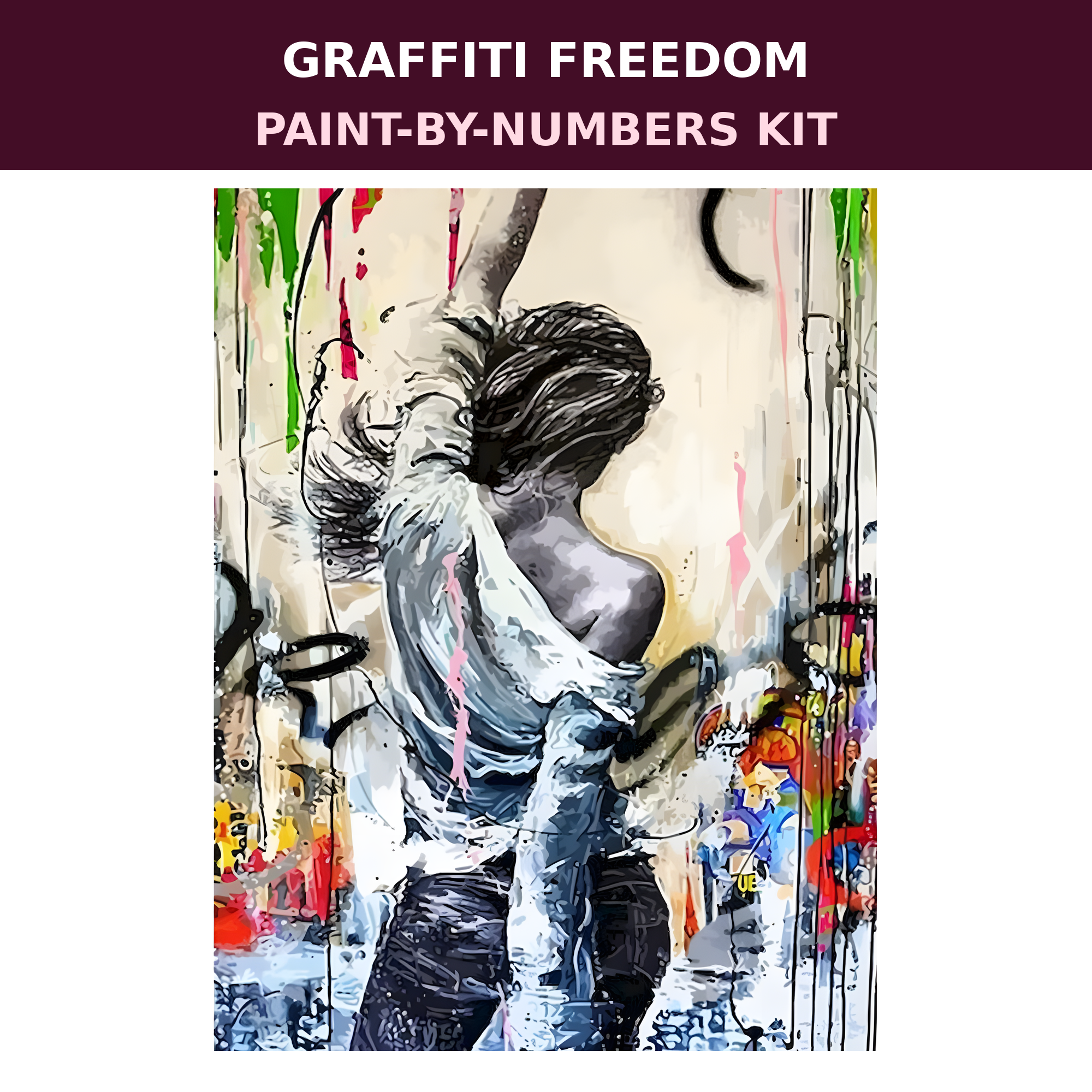Graffiti Freedom Paint-by-Numbers Kit — gallery role 2: 02-ready-to-paint-hero