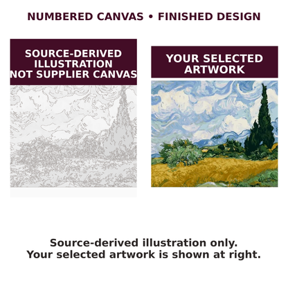 Navy Blue Nocturne Paint-by-Numbers Kit