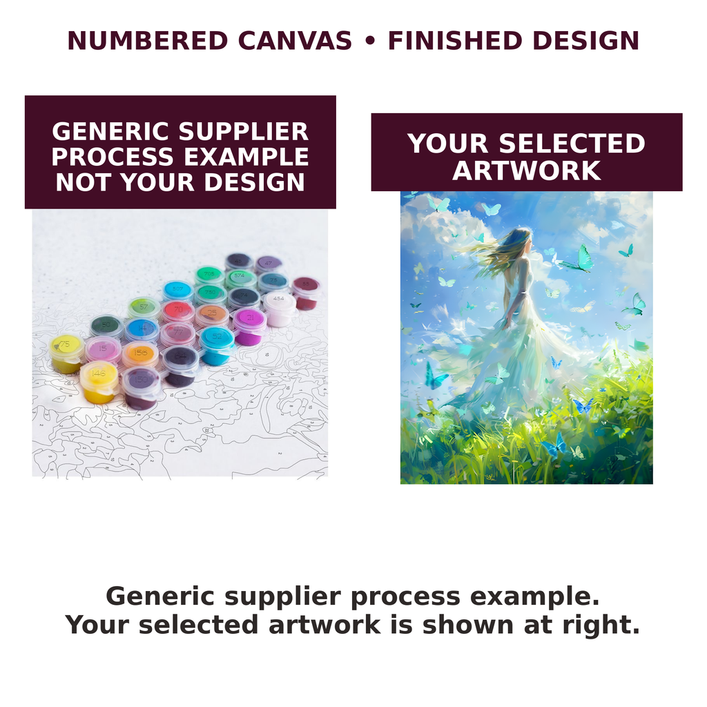 Butterfly Meadow Paint-by-Numbers Kit — gallery role 3: 03-numbered-to-finished