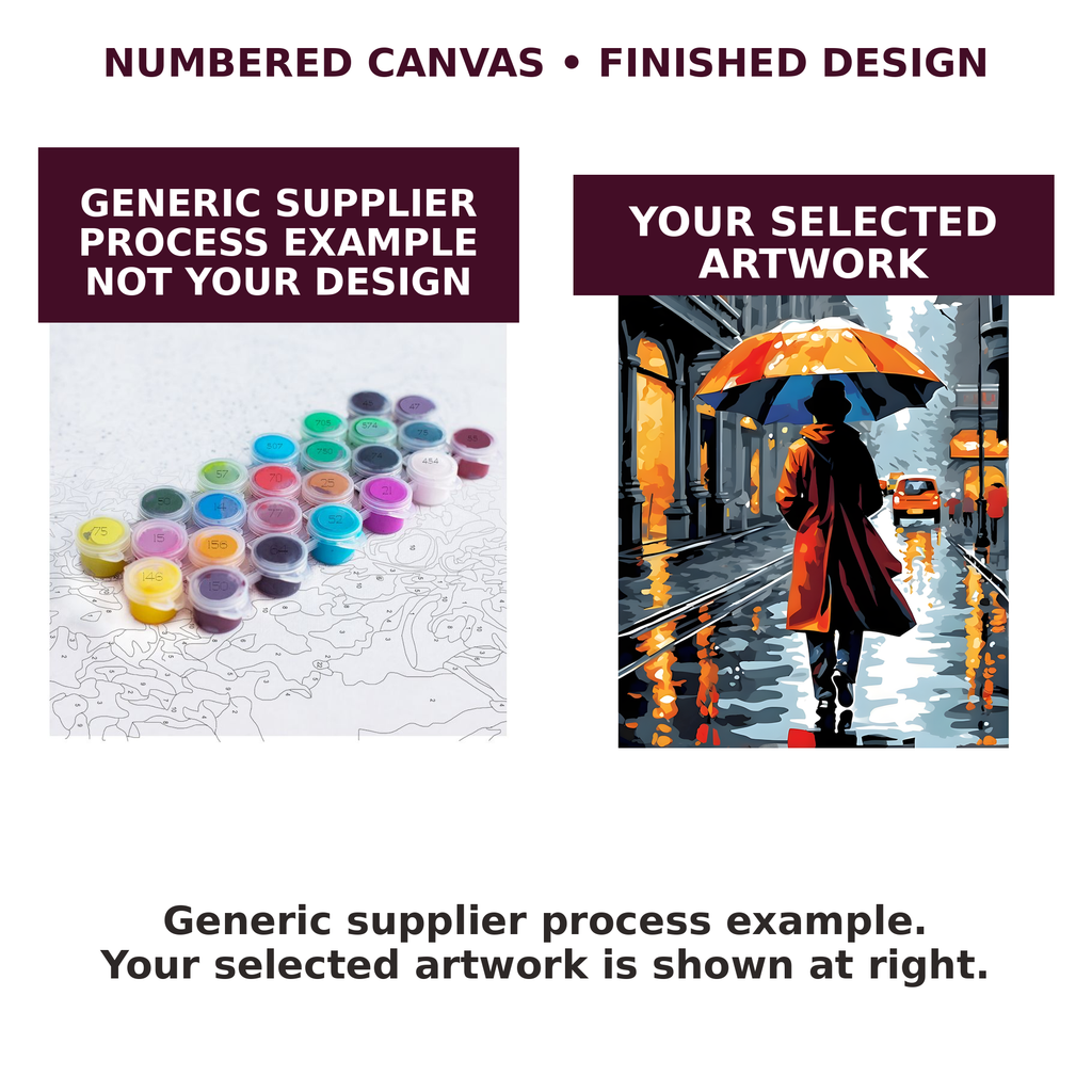 Rainy City Umbrella Paint-by-Numbers Kit — gallery role 3: 03-numbered-to-finished