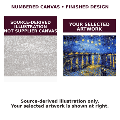 Black Midnight Canal Paint-by-Numbers Kit