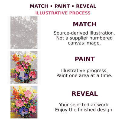 Yellow Sunlit Terrace Paint-by-Numbers Kit