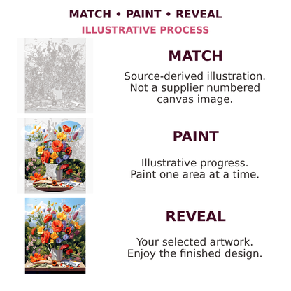 Blue Waterside Cottage Paint-by-Numbers Kit