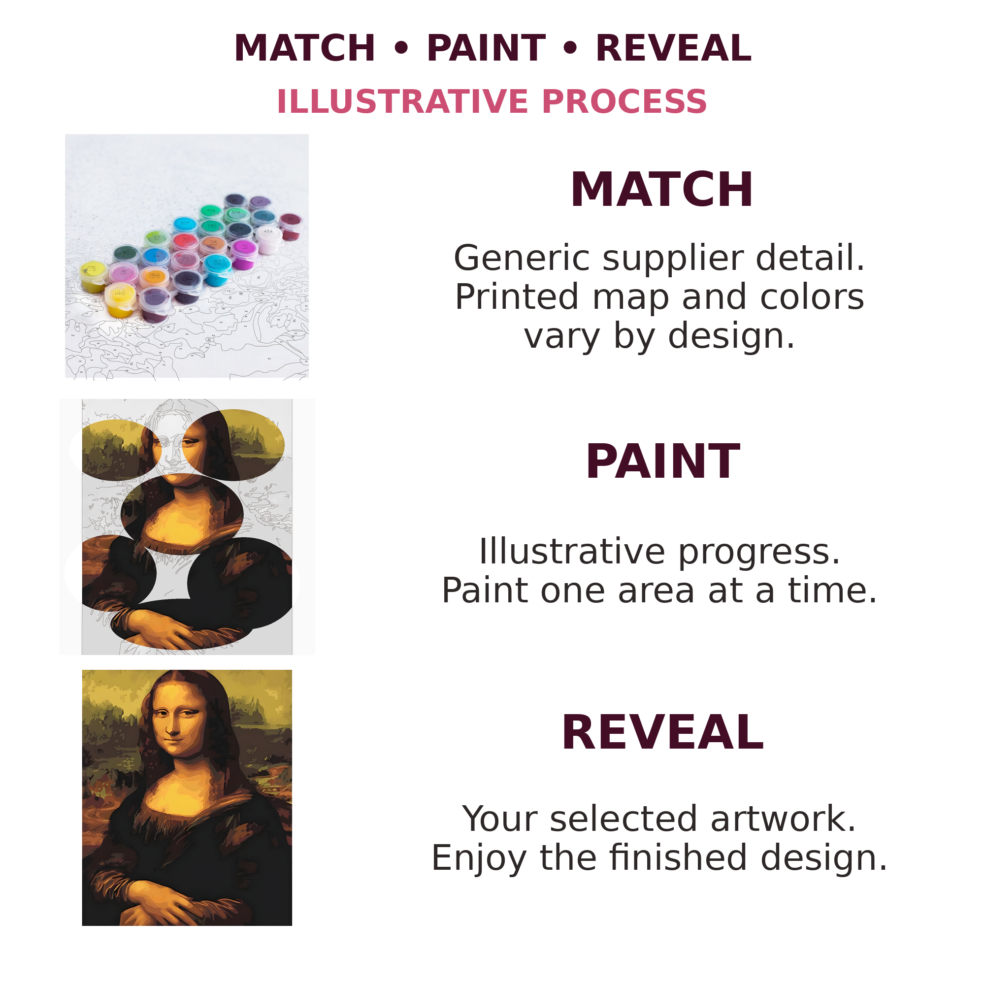 Mona Lisa Paint-by-Numbers Kit — gallery role 5: 05-match-paint-reveal