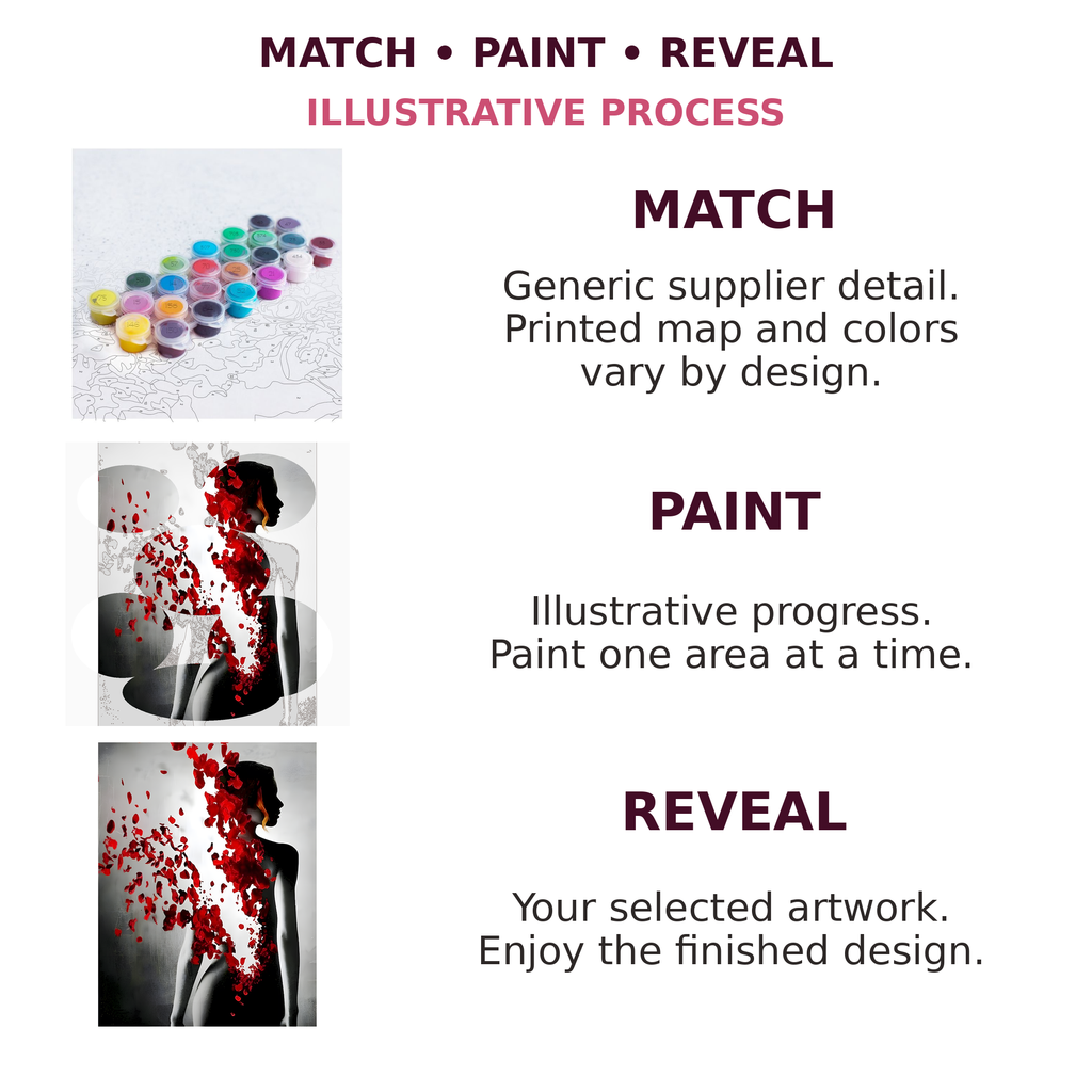 Rose Petal Reverie Paint-by-Numbers Kit — gallery role 5: 05-match-paint-reveal