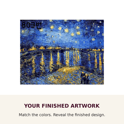 Black Midnight Canal Paint-by-Numbers Kit