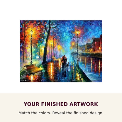 Purple Twilight Harbor Paint-by-Numbers Kit