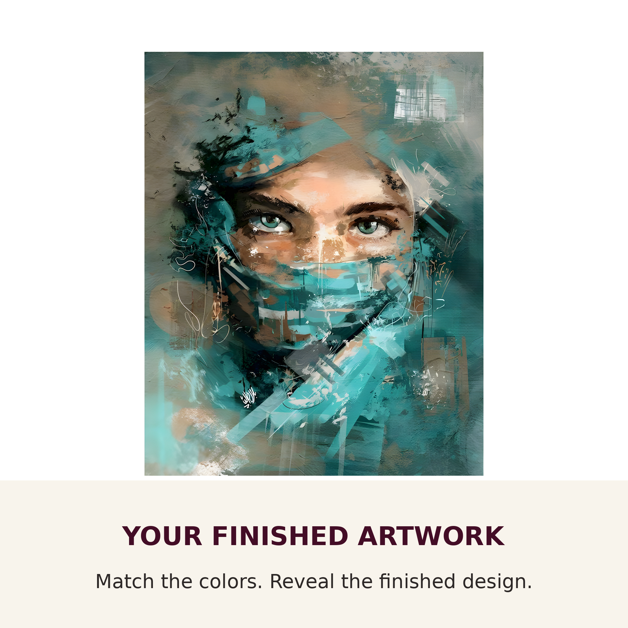 Veiled Blue Eyes Paint-by-Numbers Kit — gallery role 6: 06-next-masterpiece