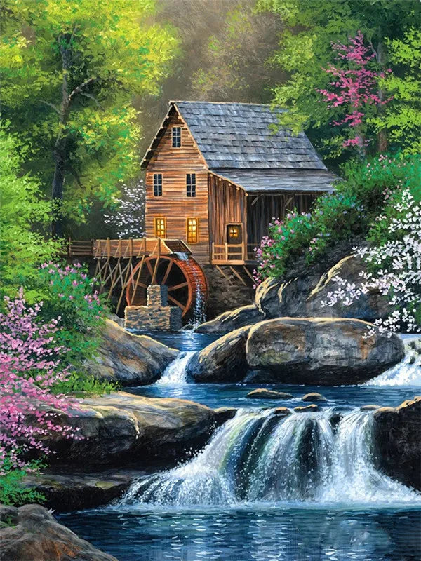 Twilight Canal Reflections Paint-by-Numbers Kit