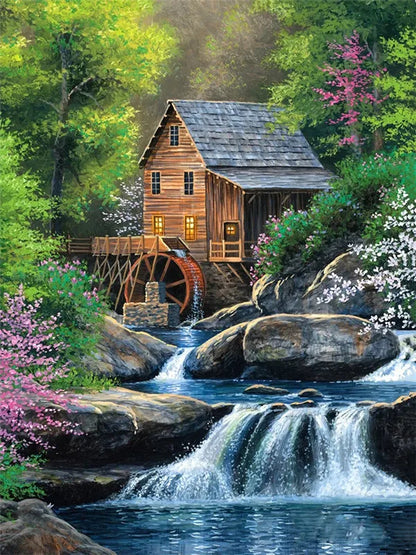 Twilight Canal Reflections Paint-by-Numbers Kit
