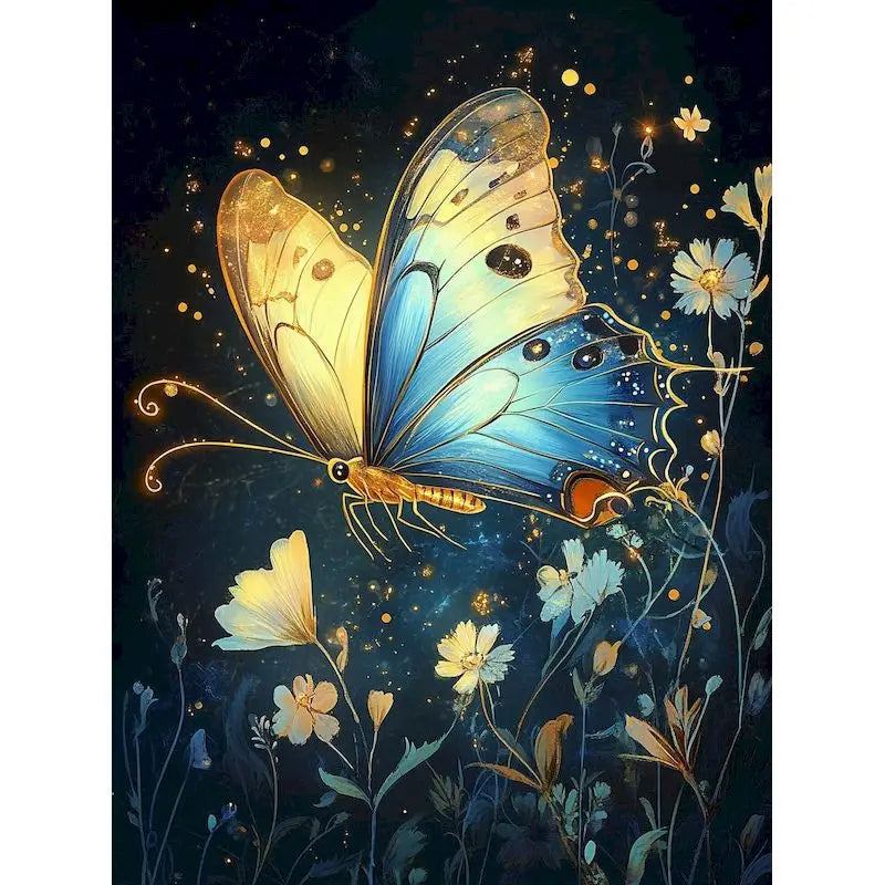 PhotoCustom Animal Diamond Painting Kits Butterfly Full Square Round DIY Diamond Mosaic Fantasy Home Decoration
