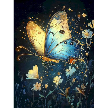 PhotoCustom Animal Diamond Painting Kits Butterfly Full Square Round DIY Diamond Mosaic Fantasy Home Decoration