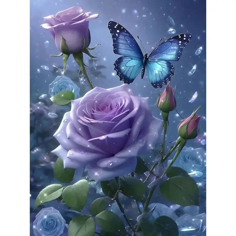 PhotoCustom Animal Diamond Painting Kits Butterfly Full Square Round DIY Diamond Mosaic Fantasy Home Decoration