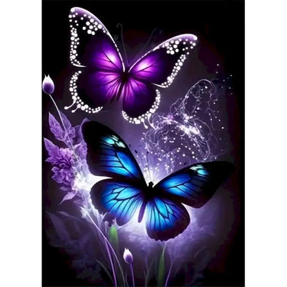 PhotoCustom Animal Diamond Painting Kits Butterfly Full Square Round DIY Diamond Mosaic Fantasy Home Decoration