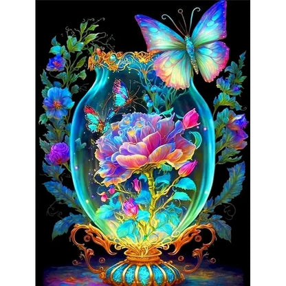 PhotoCustom Animal Diamond Painting Kits Butterfly Full Square Round DIY Diamond Mosaic Fantasy Home Decoration