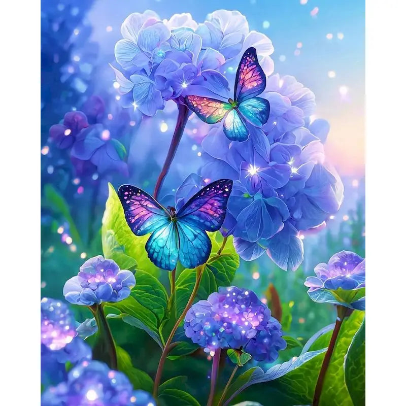 PhotoCustom Animal Diamond Painting Kits Butterfly Full Square Round DIY Diamond Mosaic Fantasy Home Decoration