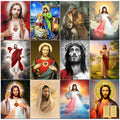 Jesus religious paint-by-number kit artwork preview