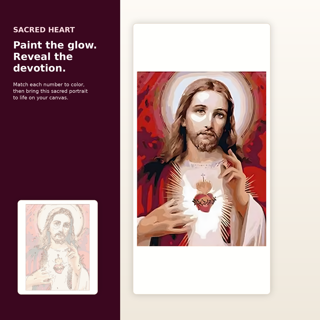 SimpleArt Sacred Heart of Jesus — gallery role 2: 02-ready-to-paint-hero