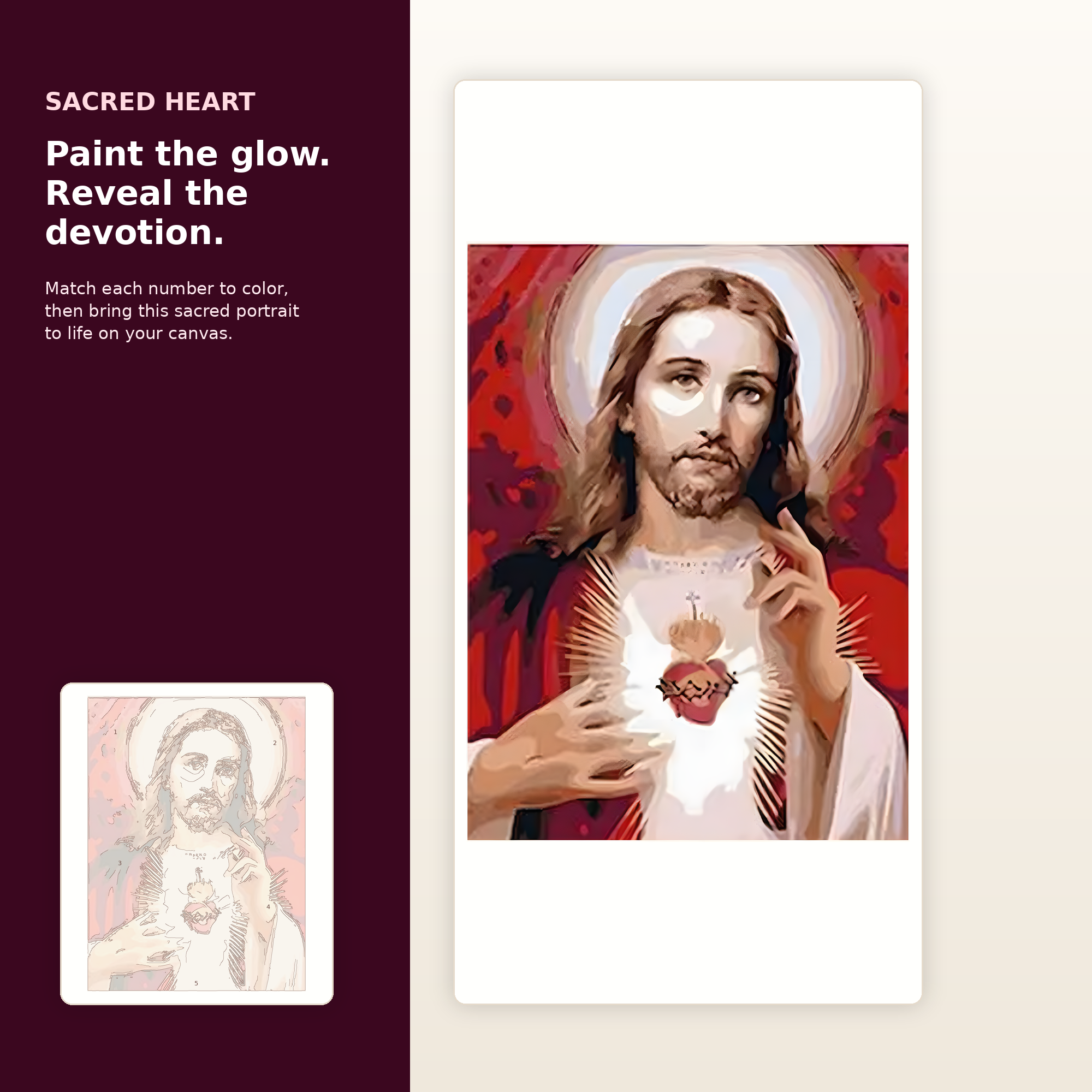 SimpleArt Sacred Heart of Jesus — gallery role 2: 02-ready-to-paint-hero