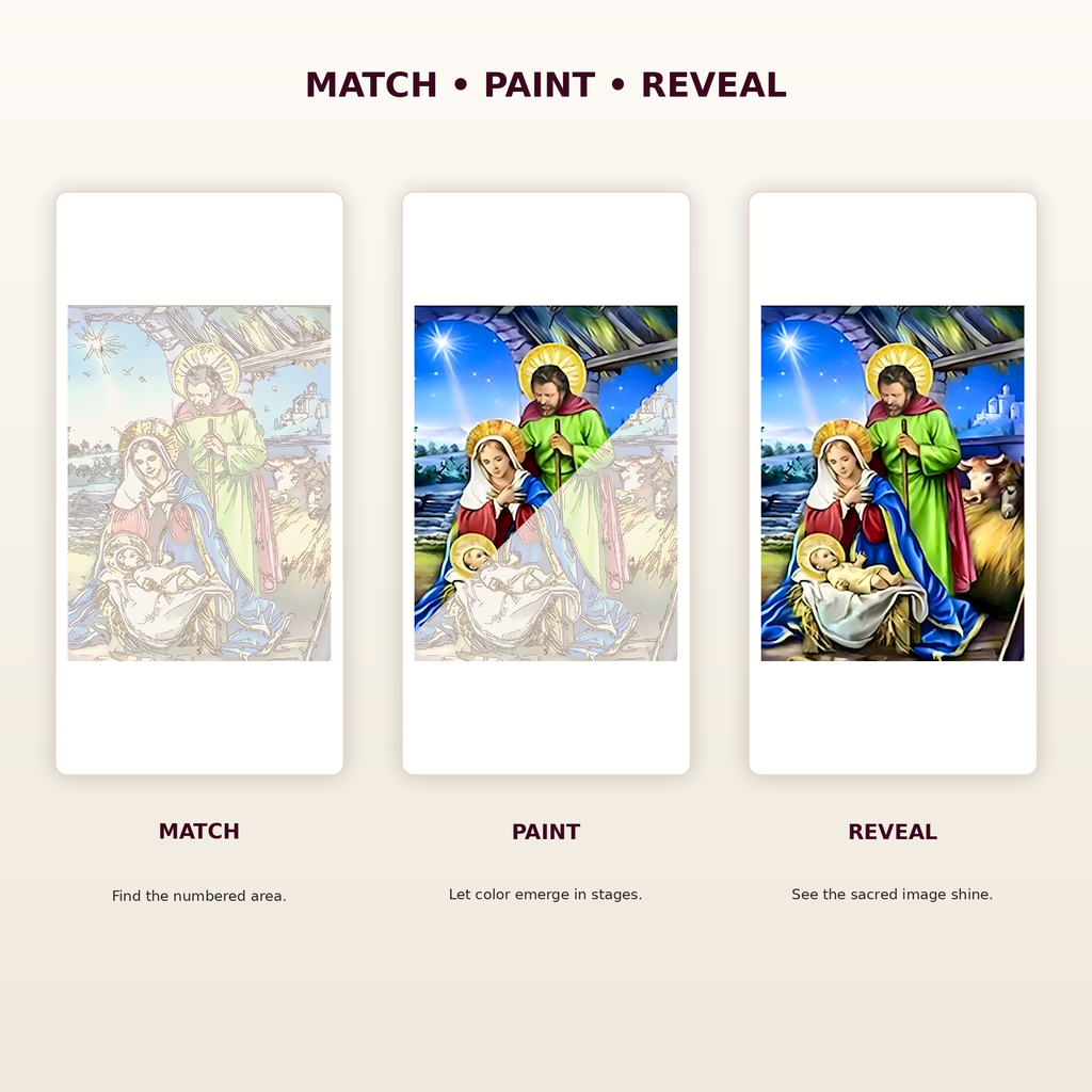 SimpleArt Nativity of the Holy Family — gallery role 5: 05-match-paint-reveal