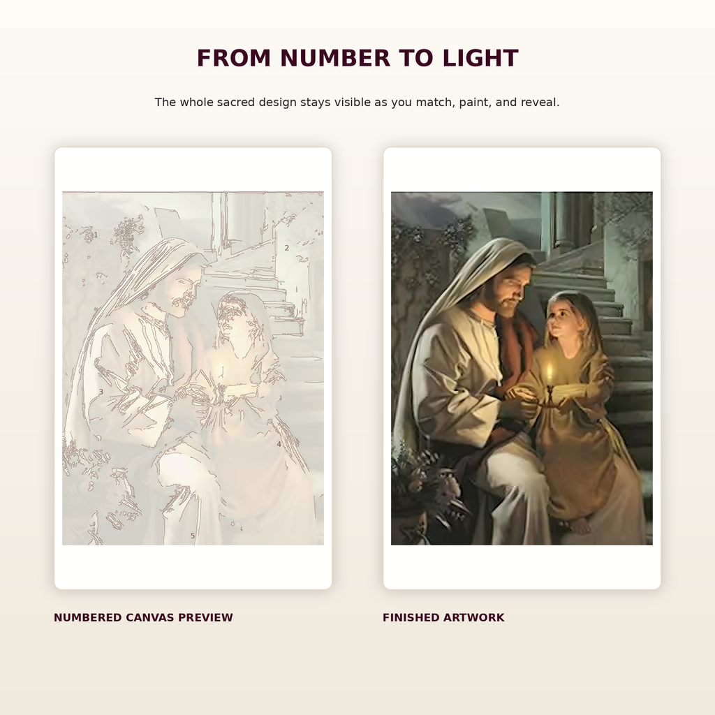 SimpleArt Jesus by Candlelight — gallery role 3: 03-numbered-to-finished