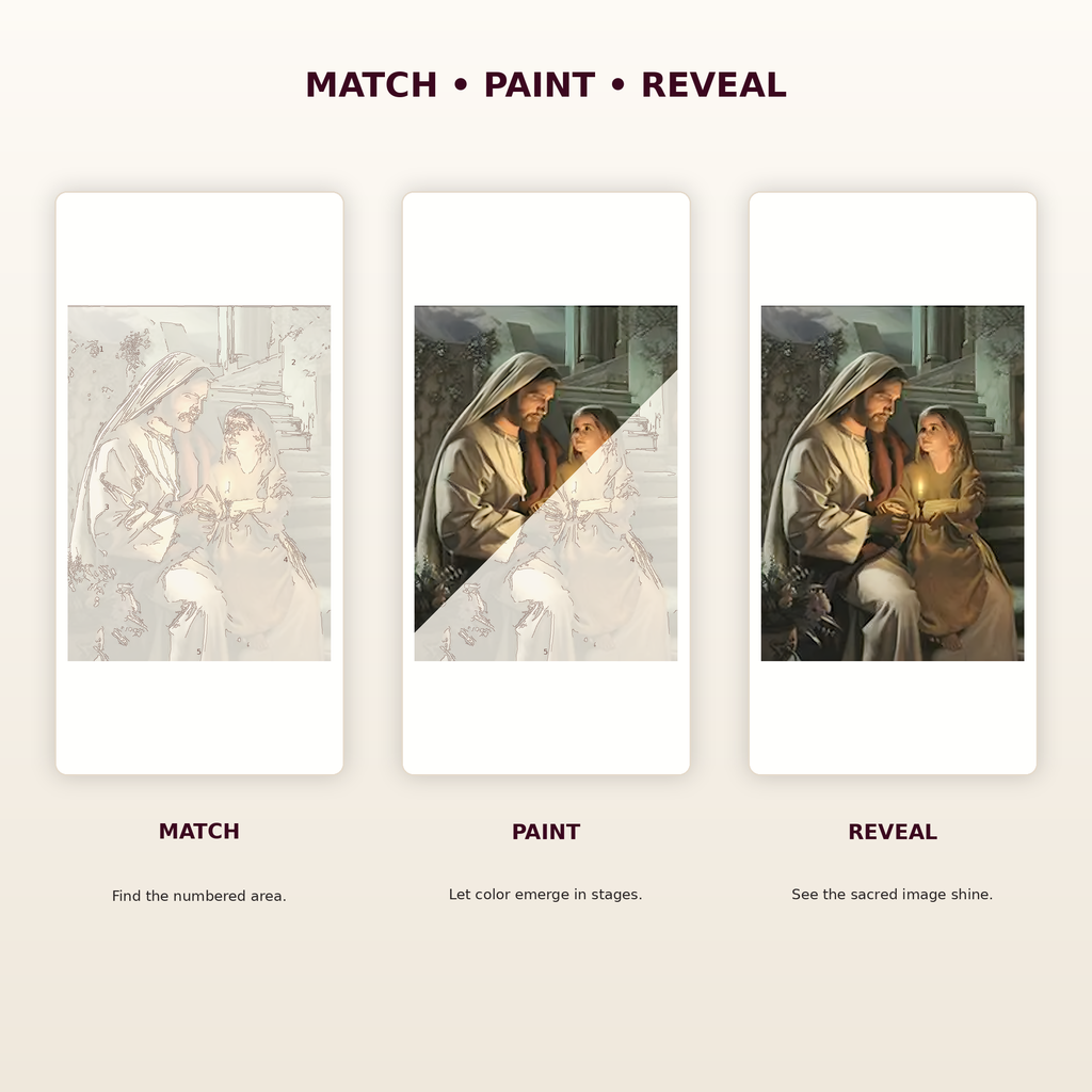 SimpleArt Jesus by Candlelight — gallery role 5: 05-match-paint-reveal