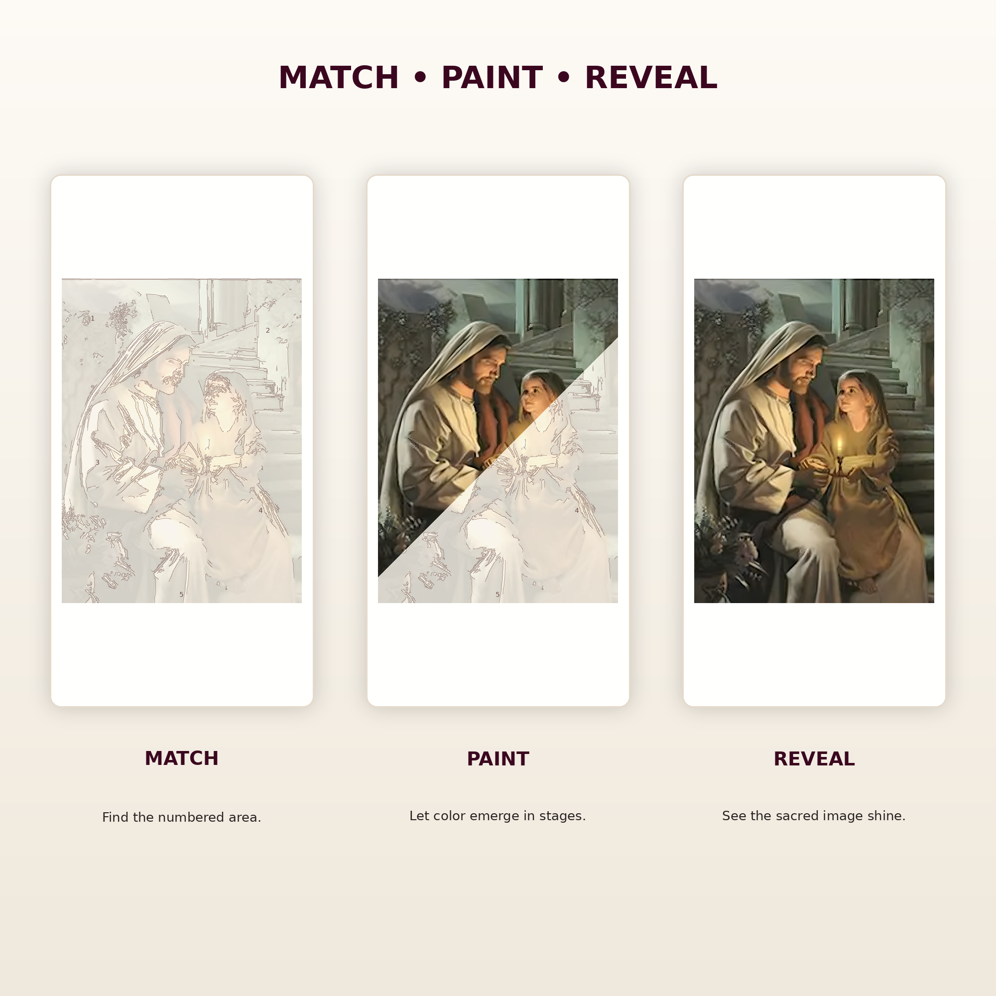 SimpleArt Jesus by Candlelight — gallery role 5: 05-match-paint-reveal