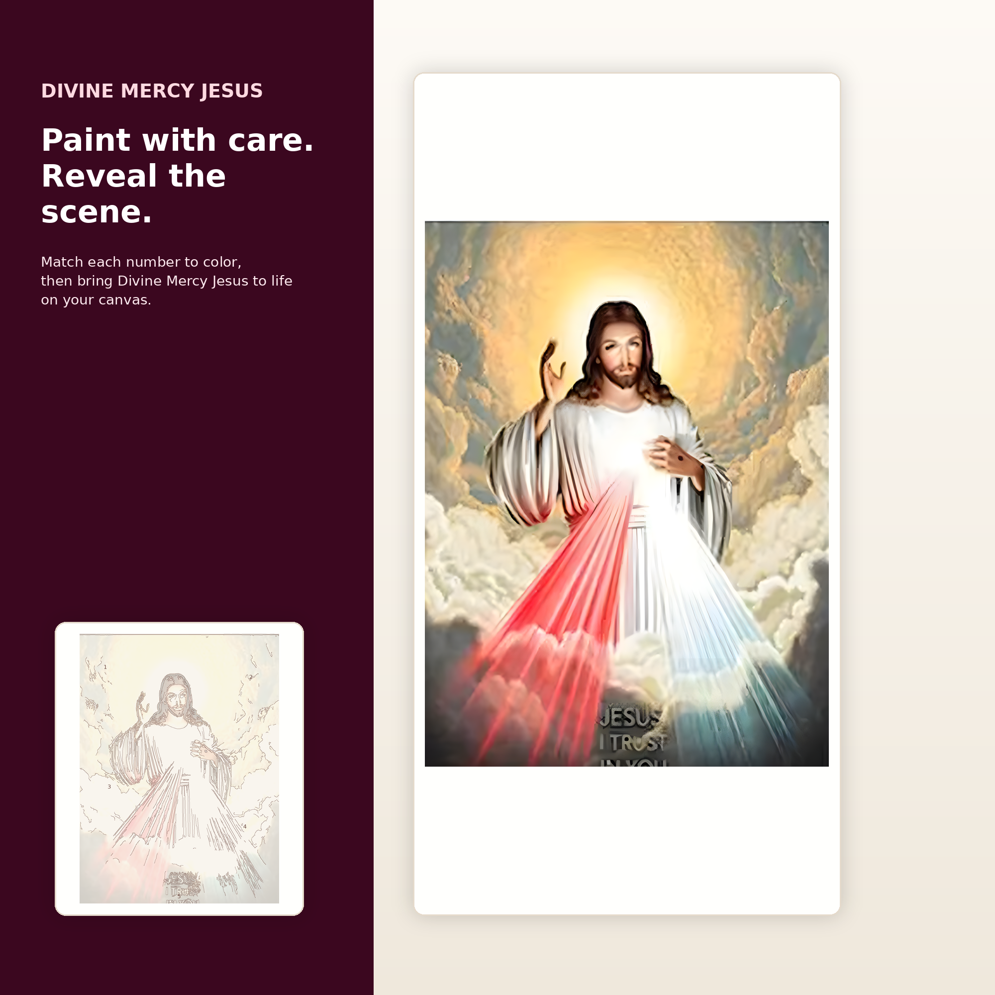 SimpleArt Divine Mercy Jesus — gallery role 2: 02-ready-to-paint-hero