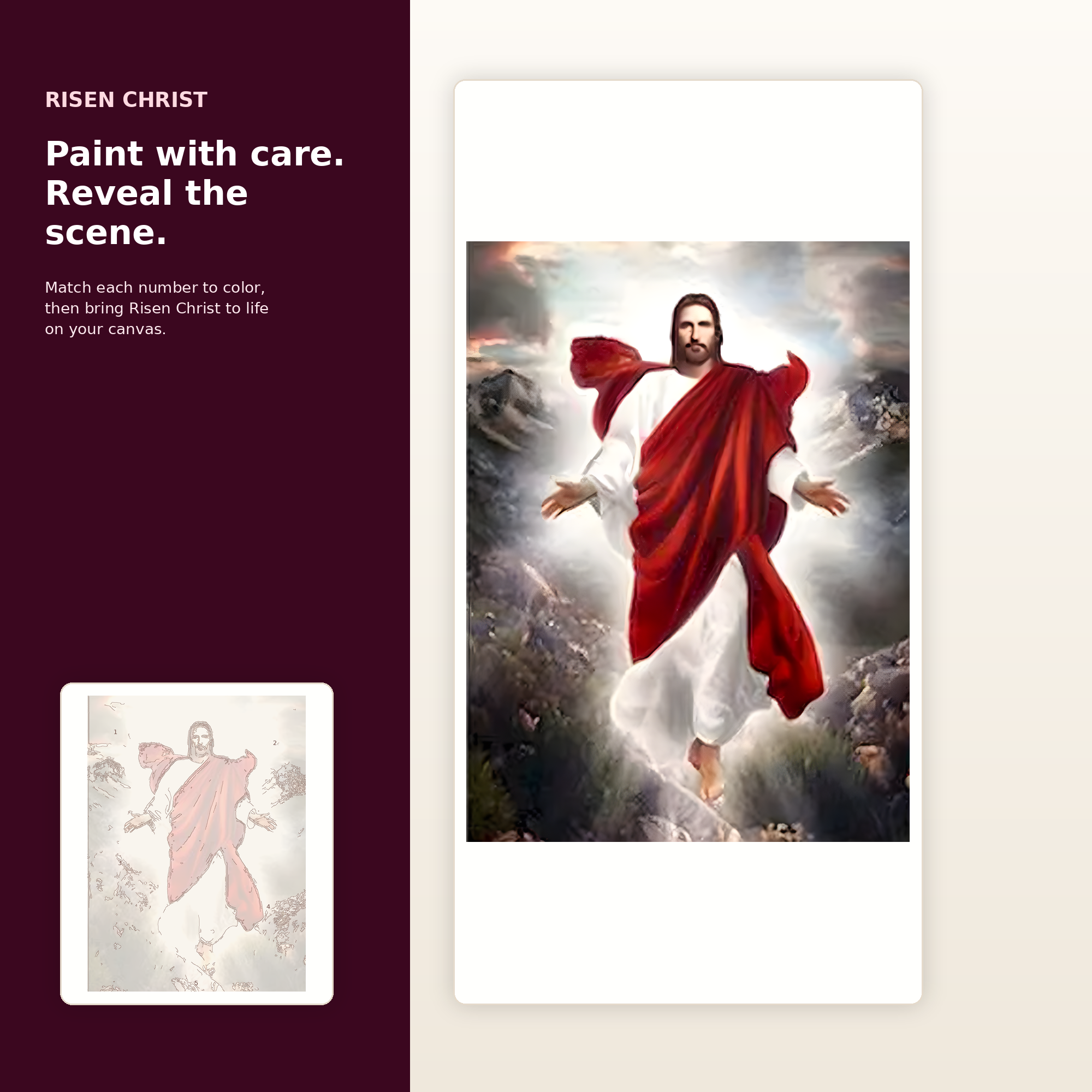 SimpleArt Risen Christ — gallery role 2: 02-ready-to-paint-hero