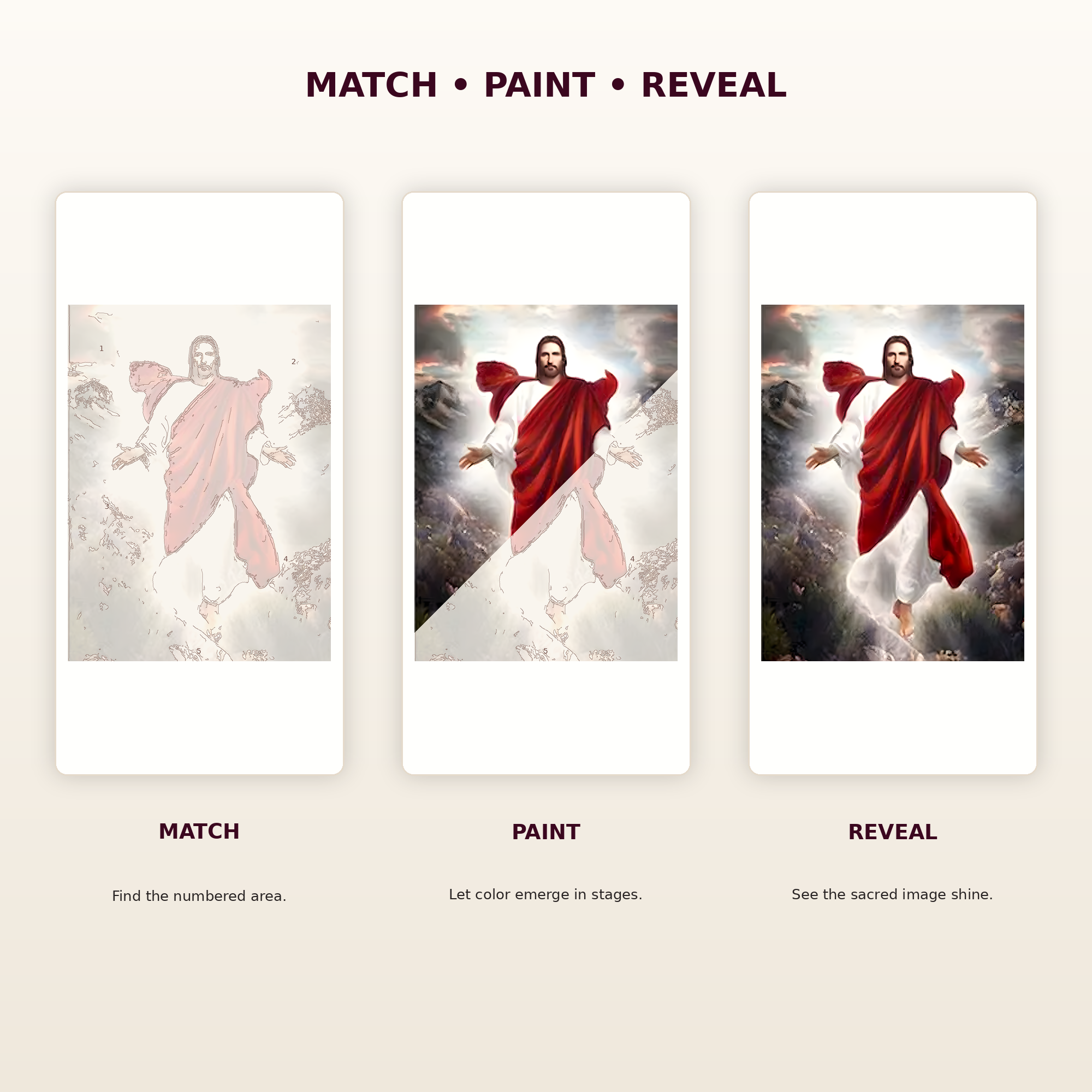 SimpleArt Risen Christ — gallery role 5: 05-match-paint-reveal