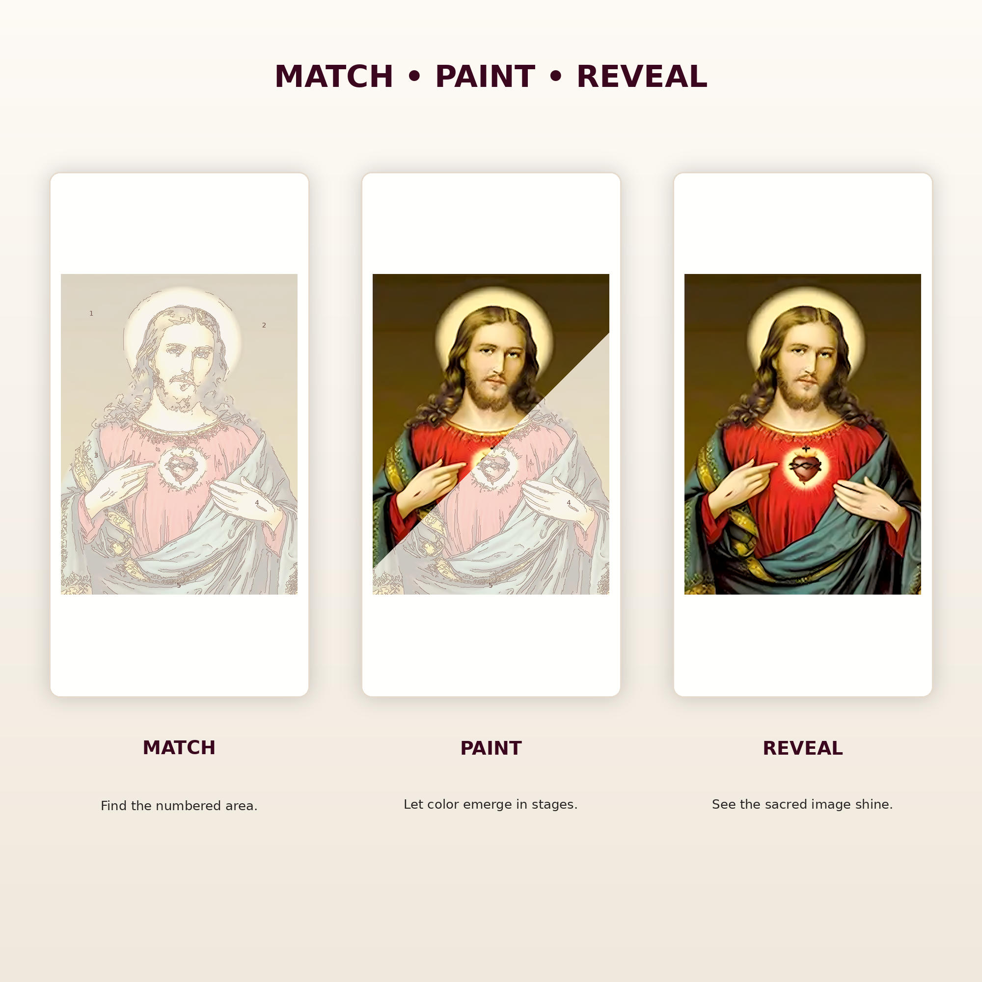 SimpleArt Sacred Heart Portrait — gallery role 5: 05-match-paint-reveal