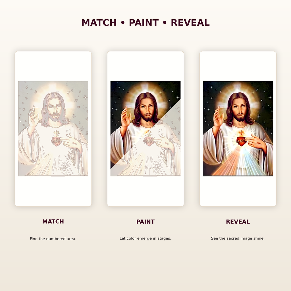 SimpleArt Sacred Heart Blessing — gallery role 5: 05-match-paint-reveal