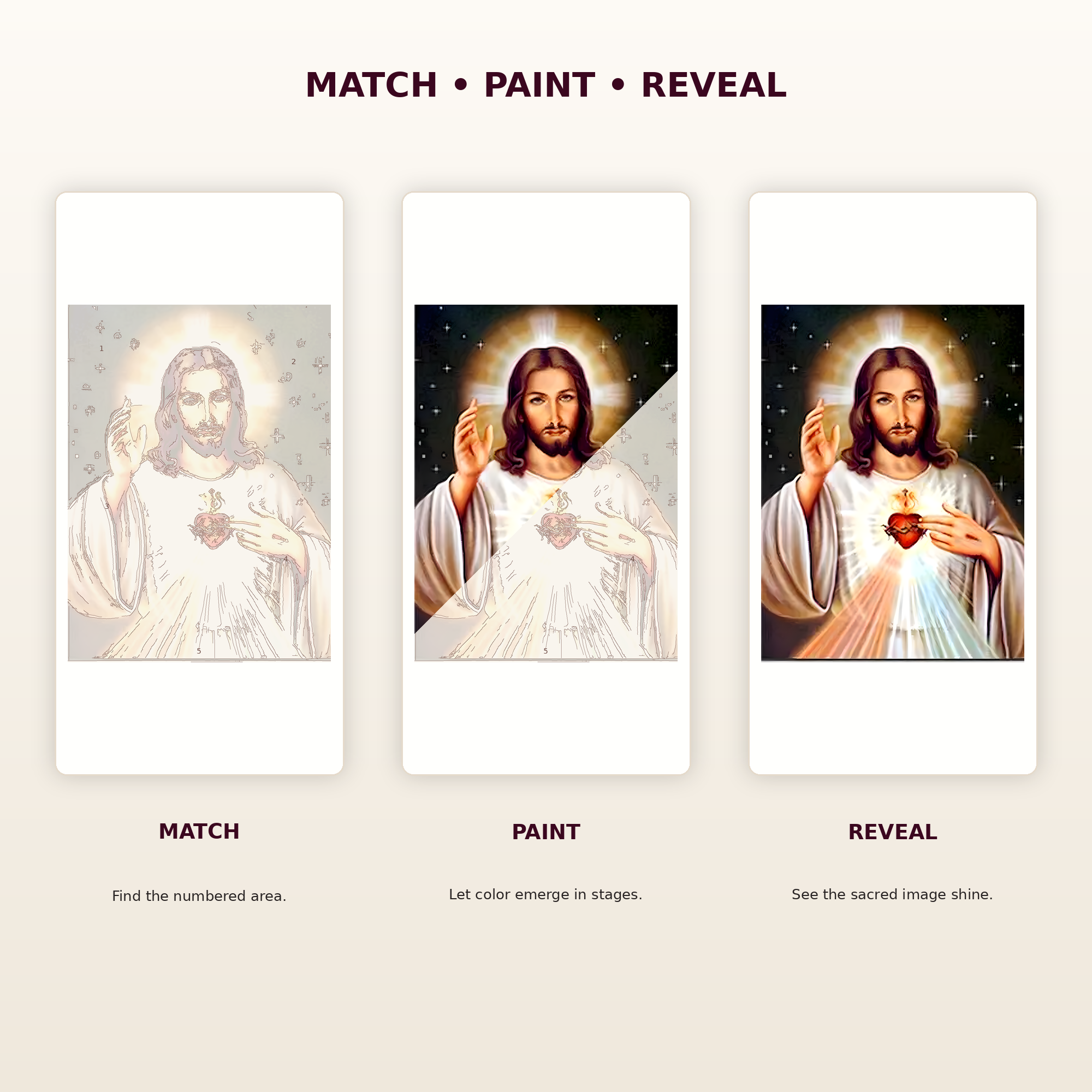 SimpleArt Sacred Heart Blessing — gallery role 5: 05-match-paint-reveal