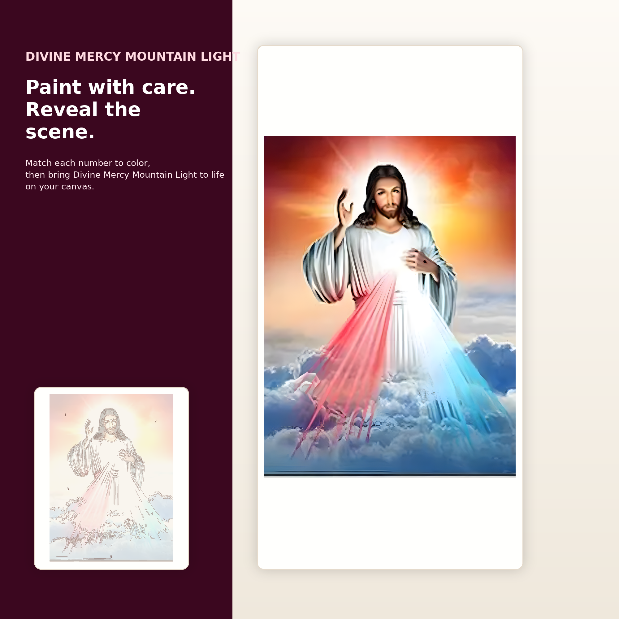 SimpleArt Divine Mercy Mountain Light — gallery role 2: 02-ready-to-paint-hero