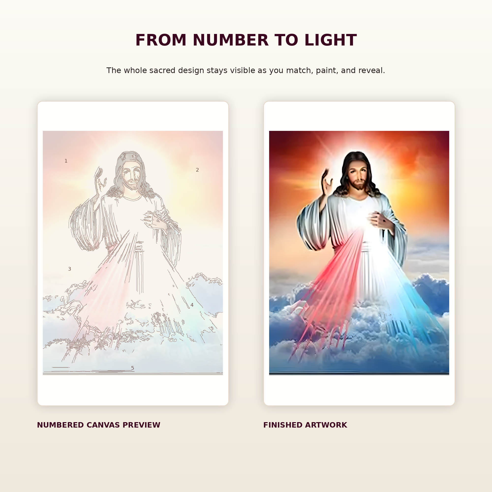 SimpleArt Divine Mercy Mountain Light — gallery role 3: 03-numbered-to-finished